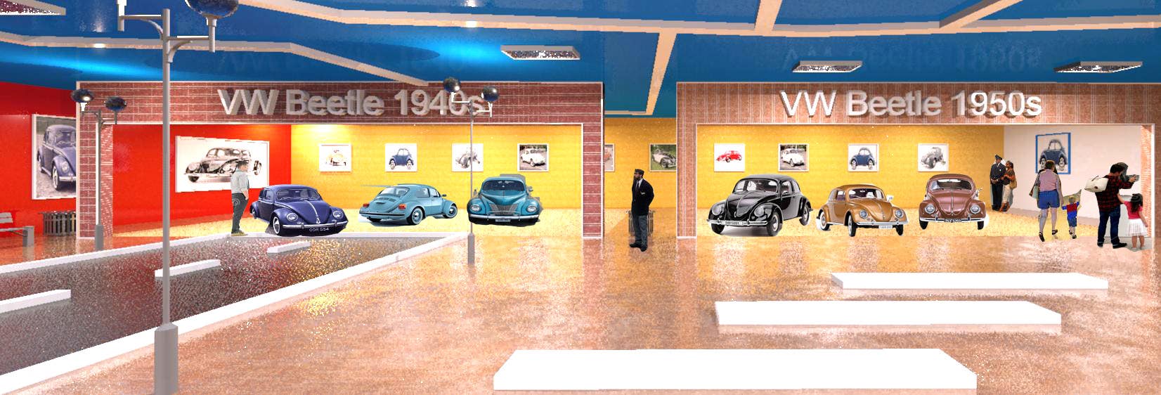 
                                                                                                            Penyertaan Peraduan #                                        53
                                     untuk                                         Illustrate an interior with visitors and attractions for a modern VW Beetle museum
                                    