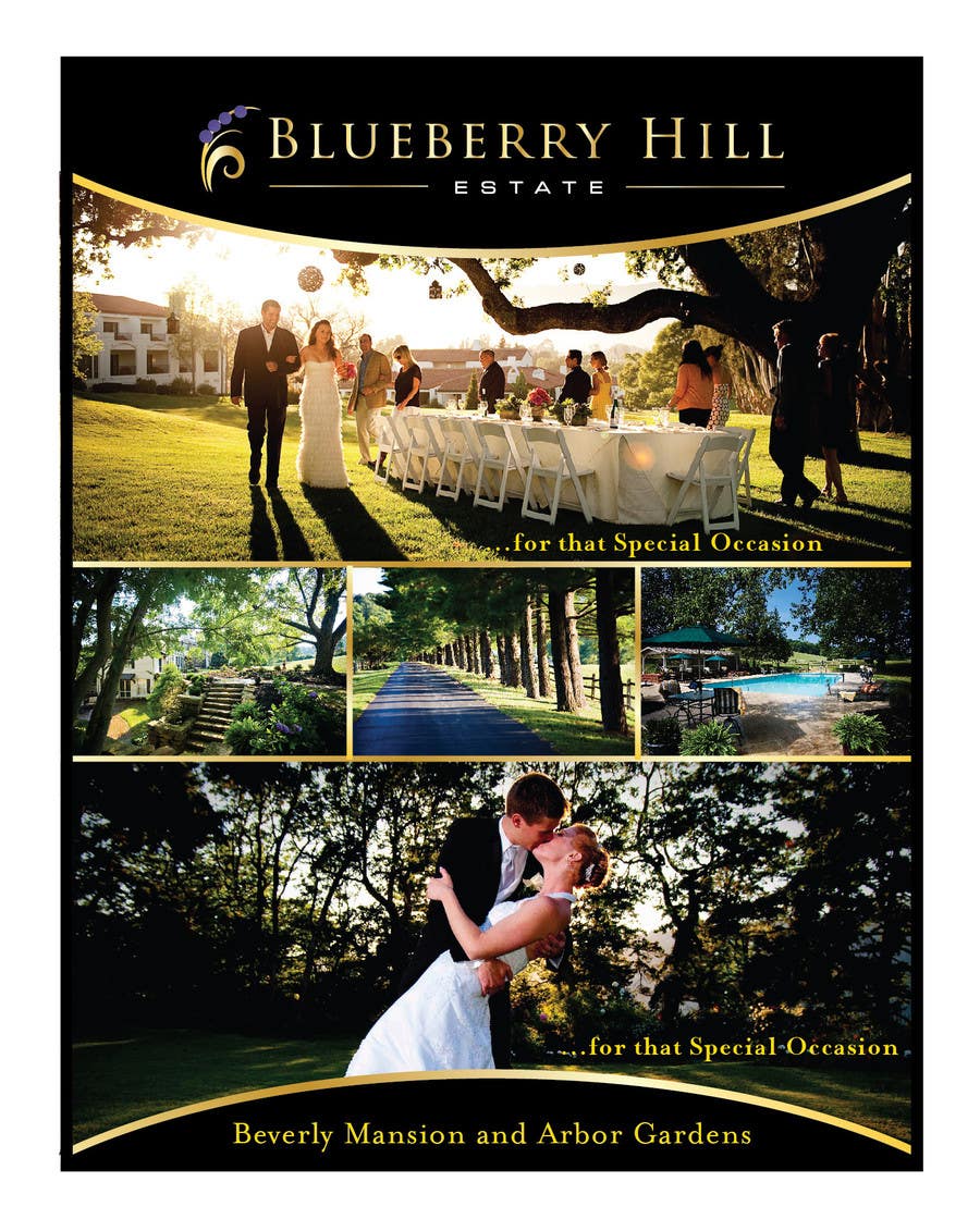 Penyertaan Peraduan #34 untuk                                                 Graphic Design for MARKETING BROCHURE -Blueberry Hill Estate- Wedding Specific -Media Kit for print
                                            