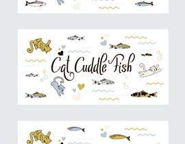 #34 für Cat Cuddle Fish Package Sticker Design von asaduzaman