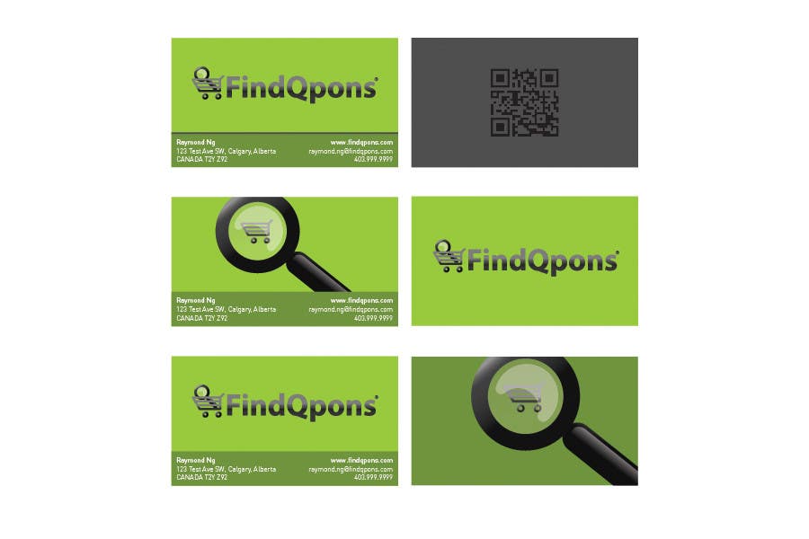 #25. pályamű a(z)                                                  Business Card Design for FindQpons.com
                                             versenyre