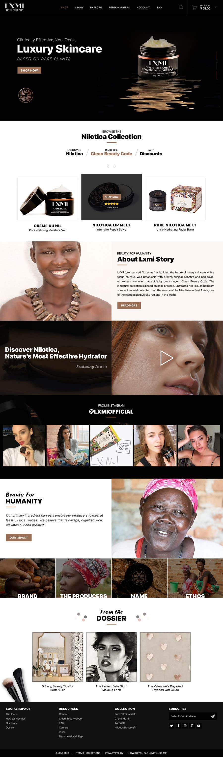 Proposition n°44 du concours                                                 Homepage Redesign for Luxury Skincare Brand
                                            