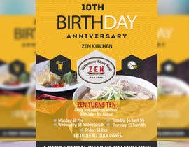 #17 pentru Need posters and flyers to be created for a restaurant&#039;s 10th birthday de către sohagnokrek99