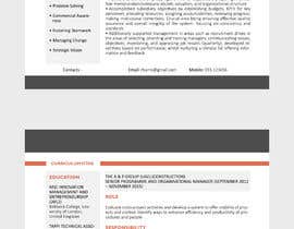 #15 for Only 2 Pages! Designs for a CV - Content Provided by iroshjaya