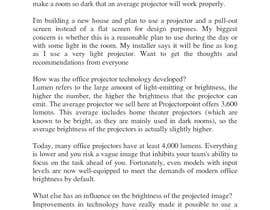 #1 para Write an article titled &quot;How to Choose A Projector For Bright Spaces&quot; de riggankhanan