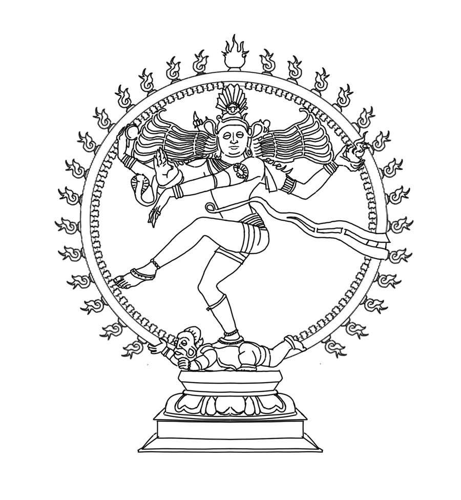 Inscrição nº 15 do Concurso para                                                 Draw a vector image of Nataraja (Dancing Shiva) in black and white
                                            