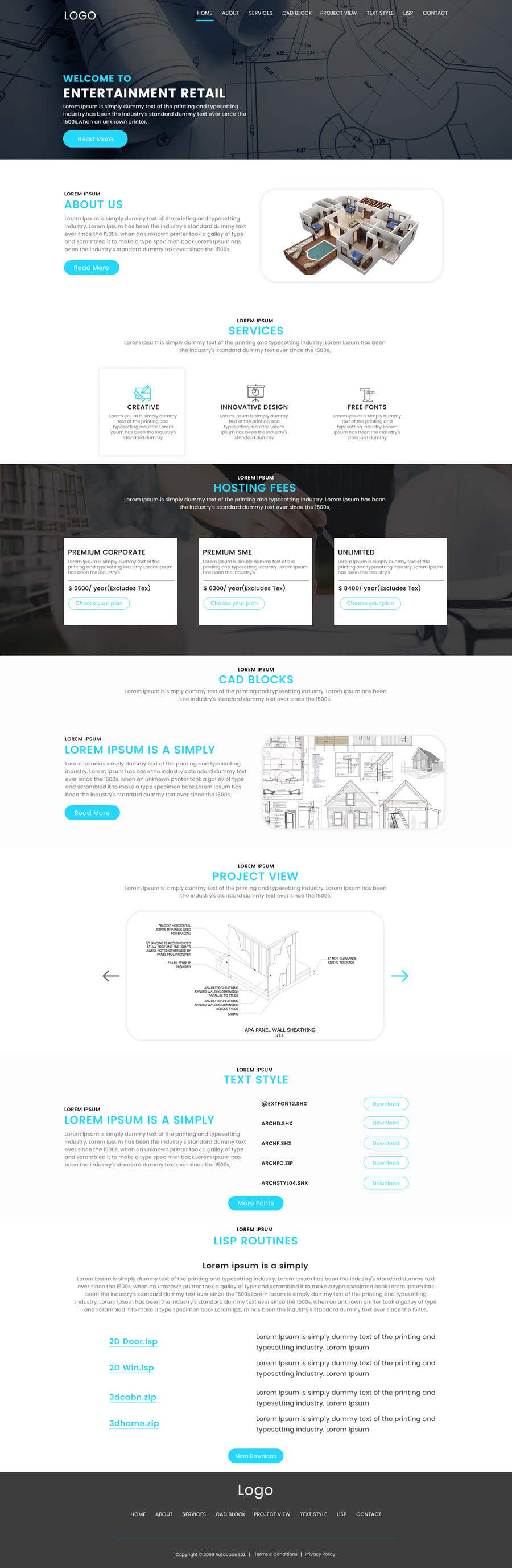 Penyertaan Peraduan #3 untuk                                                 Design a Website Mockup - CAD-corner.com
                                            