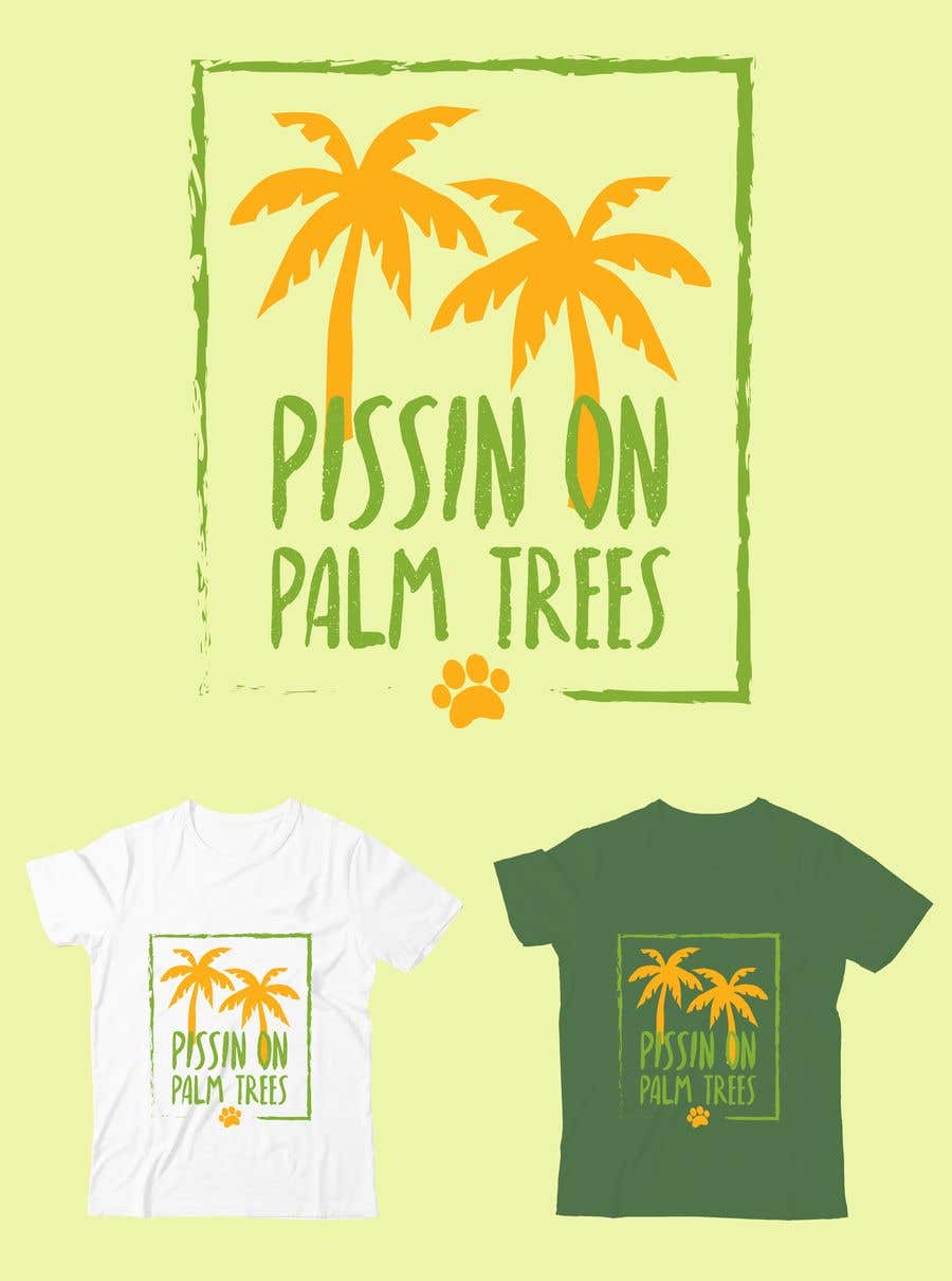 Contest Entry #21 for                                                 Create "Pissin' on Palm Trees" Dog Shirt design
                                            