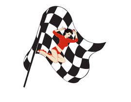 Nro 11 kilpailuun Illustrate Vintage style (classy) pinup girl with a Checkered Racing Flag käyttäjältä Slimshafin