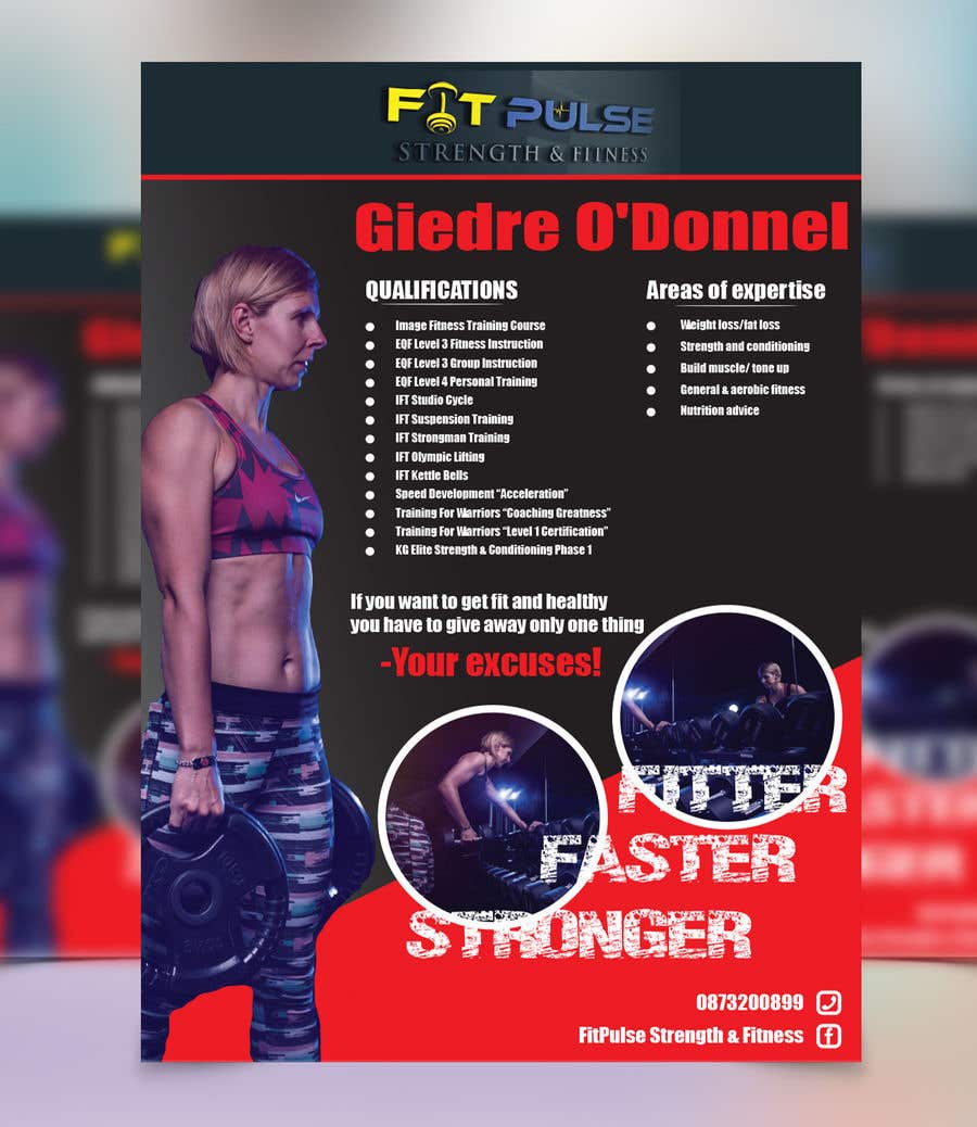 Bài tham dự cuộc thi #11 cho                                                 Fitness Trainer Poster
                                            