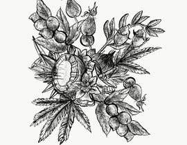 #6 para Black and White Tropical/African/Equatorial fruit leaf and flower Print design. de antolocco90