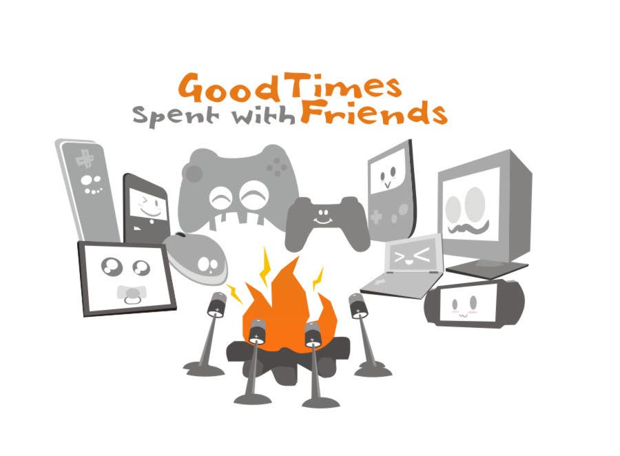 Konkurransebidrag #31 i                                                 Gaming theme t-shirt design wanted – Good Times Spent with Friends
                                            