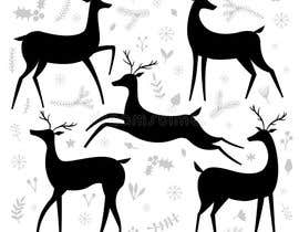 #32 für Vector bw illustrations of deer set (6-8 coordinating images) von hridoyghf