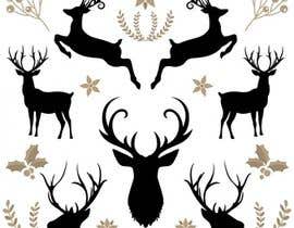 #35 para Vector bw illustrations of deer set (6-8 coordinating images) de lazicvesnica