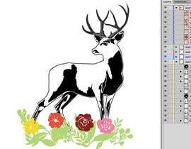#21 for Vector bw illustrations of deer set (6-8 coordinating images) by yvilera