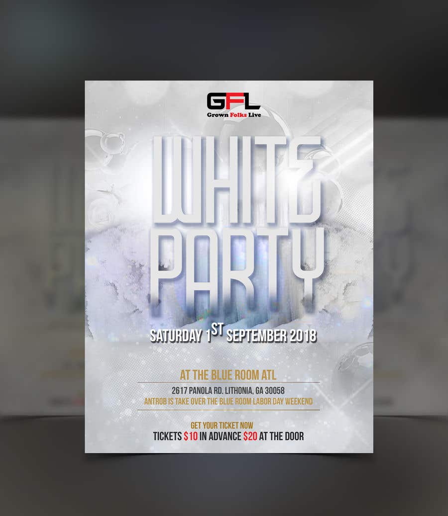 Konkurransebidrag #52 i                                                 Design a Flyer all white party ATL
                                            