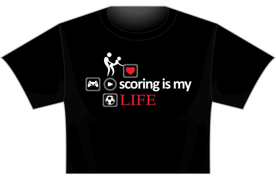 Kandidatura #58për                                                 Gaming and scoring theme t-shirt design wanted
                                            