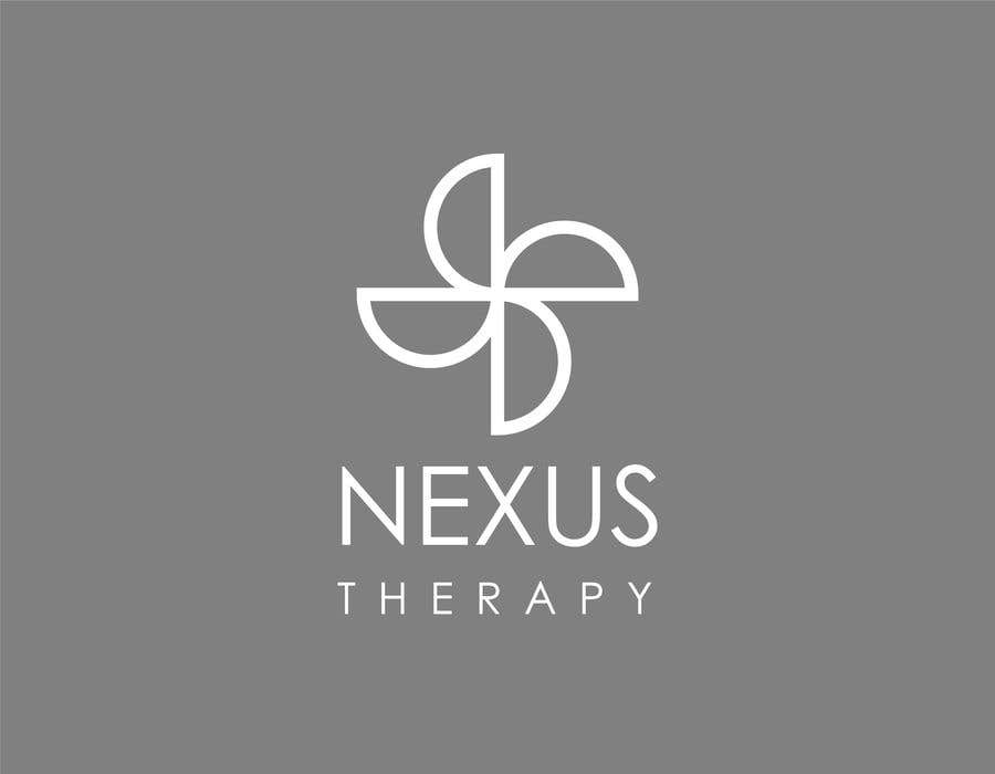 Intrarea #12 pentru concursul „                                                I need a logo designed, business name is NEXUS THERAPY. A grey background with a geometric symbol, white font. Business is involved in remedial, sport, deep tissue massages.
                                            ”