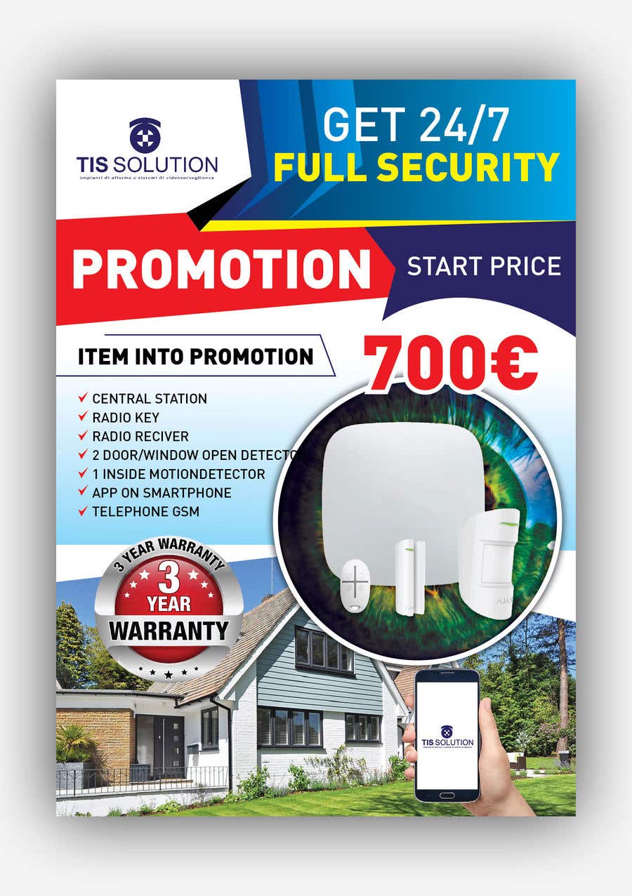 Konkurrenceindlæg #21 for                                                 Design a Flyer for Security Alarm System Promotion
                                            