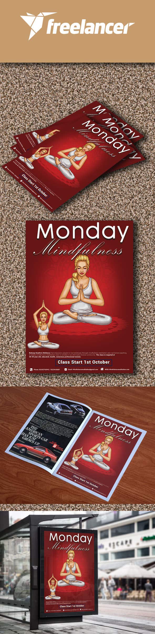 #301. pályamű a(z)                                                  Mindfulness meditation class ad
                                             versenyre