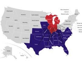 #34 สำหรับ Coloring United States Map โดย MITHUN34738