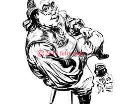 #14 ， Line art of Benjamin Franklin rolling a cigarette 来自 felixhadi