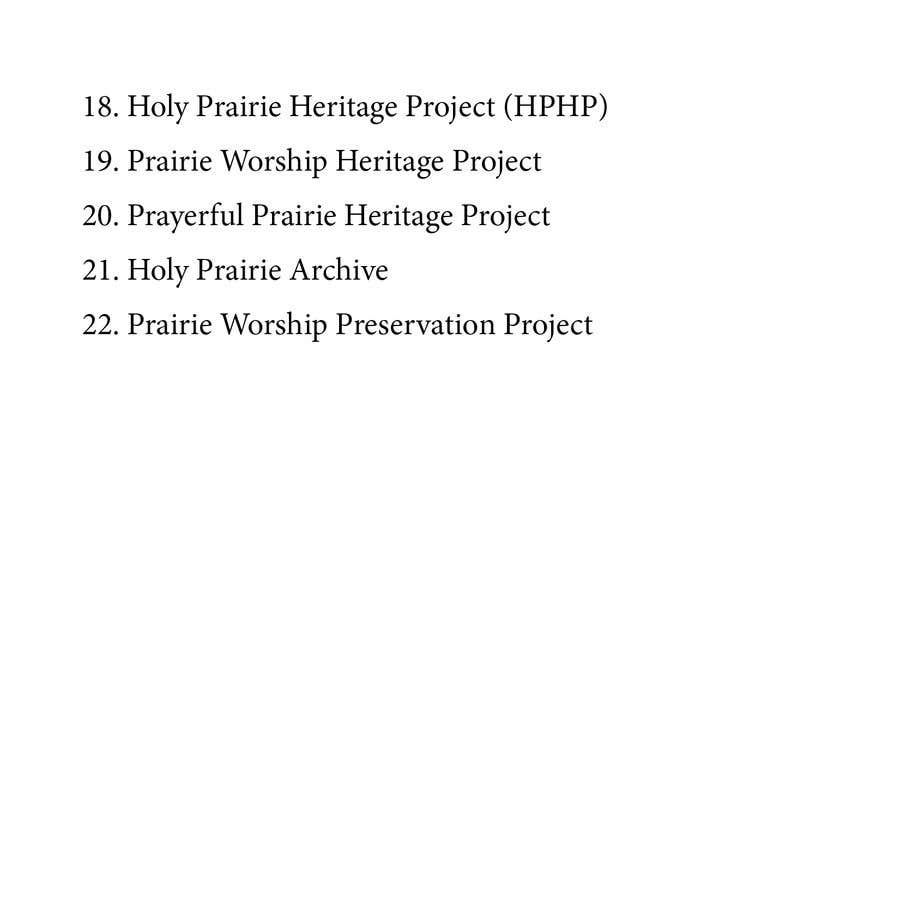 Proposition n°22 du concours                                                 Need name for prairie churches' project / website
                                            