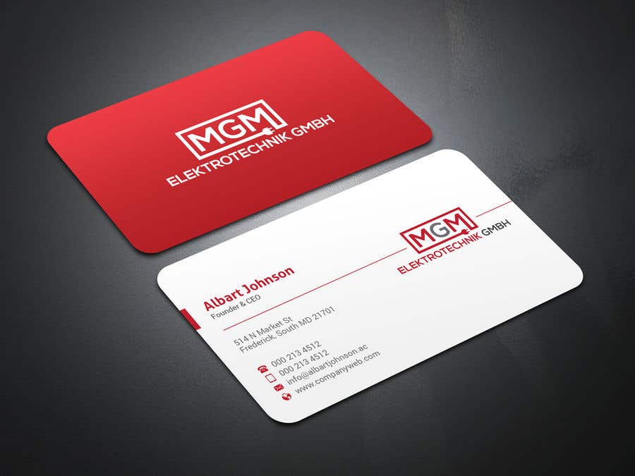 Proposition n°220 du concours                                                 Design a business card for MGM Elektrotechnik GmbH
                                            