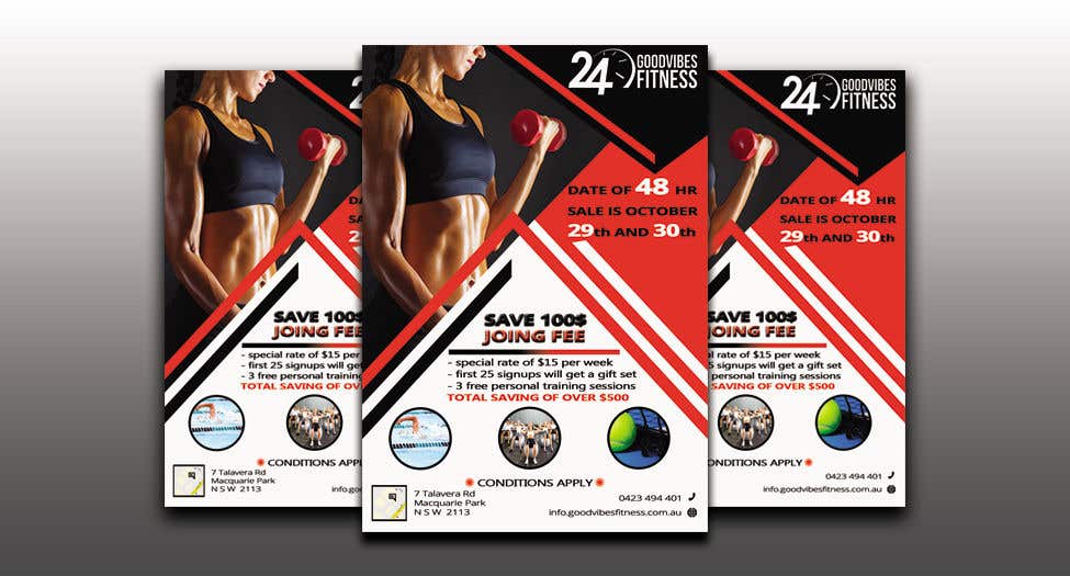 Contest Entry #77 for                                                 Design an A6 flyer for fitness
                                            