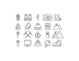 #16 I need 5 separate graphic designs made using very simplistic looks from a camping theme. I have attached perfect examples for what I am looking for. But I would like to combine a few of the designs together. részére krasel149 által