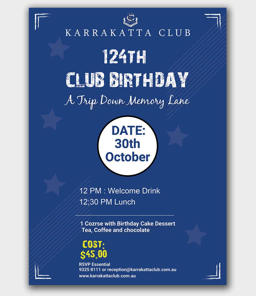 Contest Entry #34 for                                                 Design a Club Birthday flyer
                                            