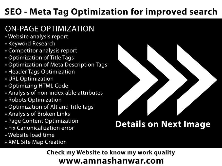 Contest Entry #5 for                                                 SEO - Meta Tag Optimization for improved search
                                            