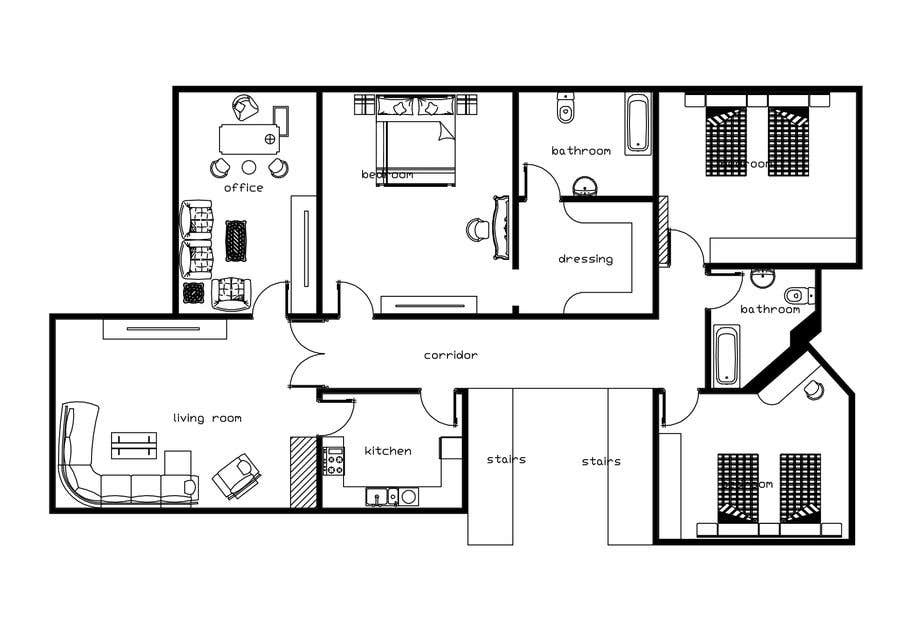 Proposta in Concorso #3 per                                                 make interior furniture layout for residential villa by autocad
                                            