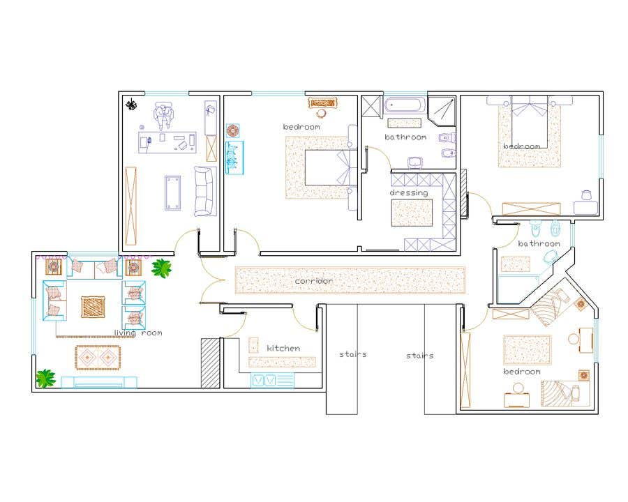Proposta in Concorso #5 per                                                 make interior furniture layout for residential villa by autocad
                                            