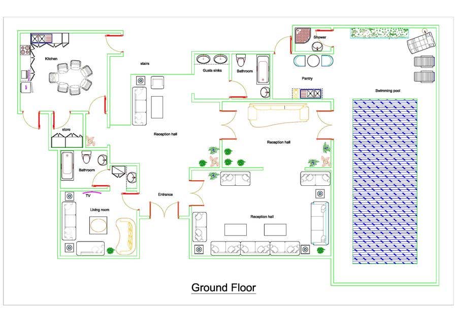 Proposta in Concorso #7 per                                                 make interior furniture layout for residential villa by autocad
                                            