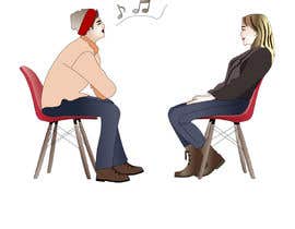 #8 pёr Illustration 2 people in chairs who sing nga letindorko2