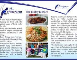 Číslo 11 pro uživatele Design an Advertisement for our  school Friday Market od uživatele gulenigar
