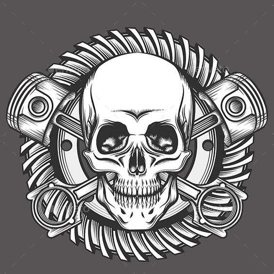 Contest Entry #31 for                                                 Illustrate a Skull with Pistons
                                            