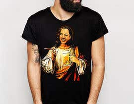 #27 para T-Shirt with Jesus drawing + face merge and text de feramahateasril