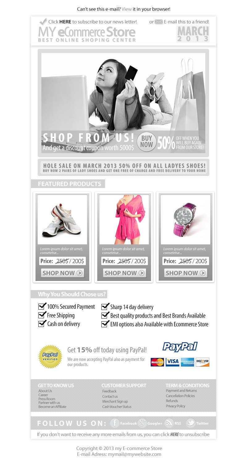 Contest Entry #1 for                                                 Email Marketing Template - e-Commerce
                                            