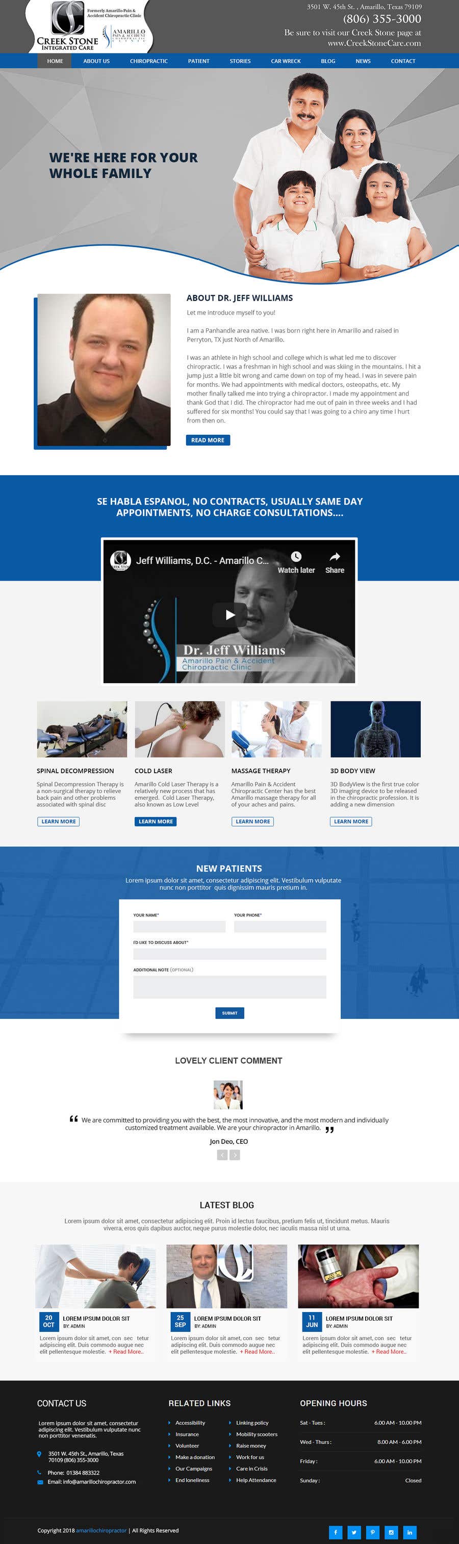 Participación en el concurso Nro.24 para                                                 Homepage Mockup for Chiropractor
                                            