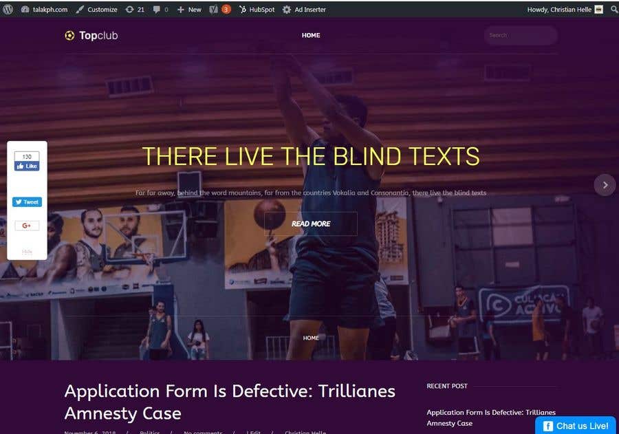 Contest Entry #25 for                                                 Build me a WordPress Website For Basketball team
                                            