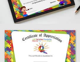 #36 para certificate of appreciation for childrens autism charity de DhanvirArt