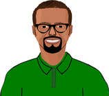 Nro 28 kilpailuun Make an animated vector illustration of a black male with green polo shirt. käyttäjältä mdsabbir5018