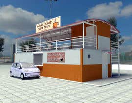 #19 for Exterior design for a drive thru coffee shop building by alexandrbuntar