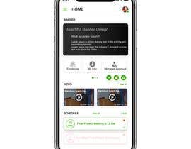 Nro 25 kilpailuun Mobile Home page Design for HR App käyttäjältä manishfromdwk