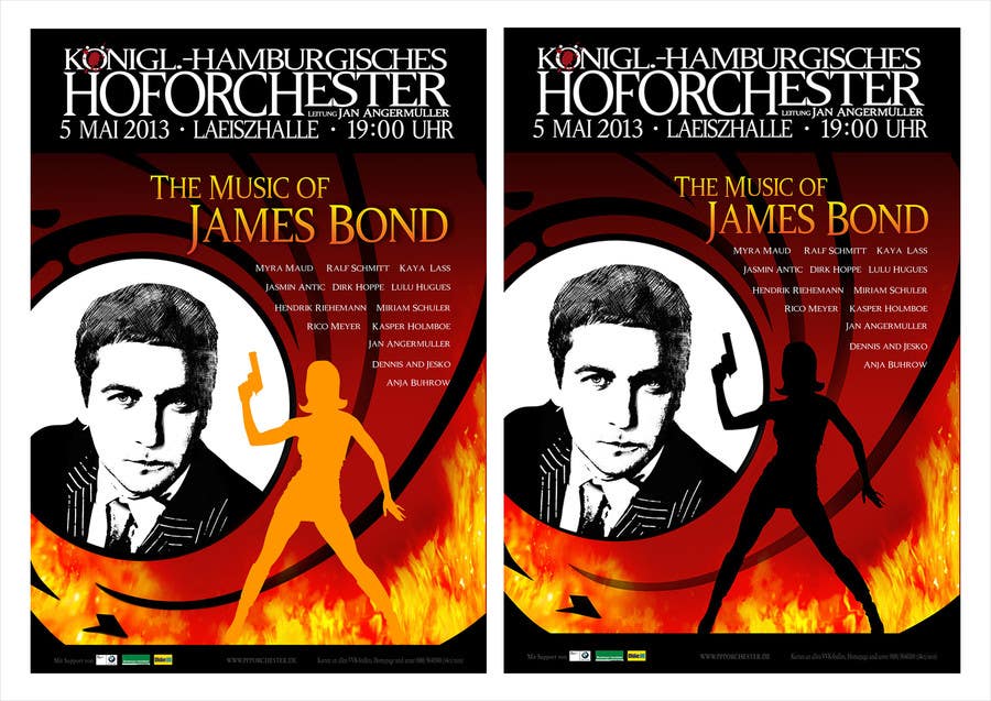 Konkurrenceindlæg #91 for                                                 James Bond Poster Design for Orchestra Concert
                                            