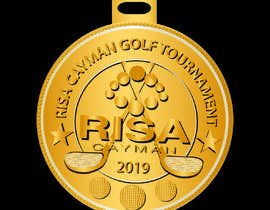 #14 para Design a winners medal for our charity golf tournament. The medal will be produced in acrylic and so should contain 2-4 colors, incorporate our logo (2 versions attached), incorporate a golf element and something like “RISA golf winner 2019”. de najmulhossainjoy