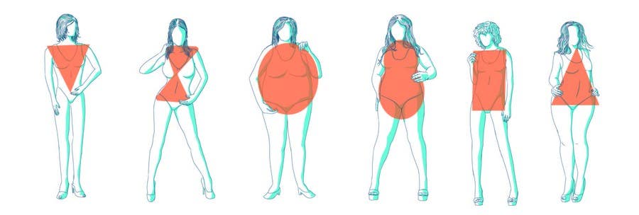 Kandidatura #15për                                                 Illustration Design for female body shapes/ types
                                            