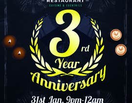 #165 for Create a flyer for my restaurant/bar&#039;s 3 year anniversary by ManarHefnawy