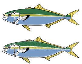 #24 για Graphic designer required to draw an image of a Kingfish that can be used for embroidery. από artkrishna